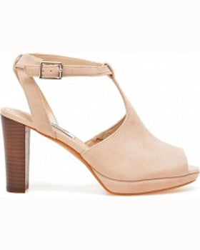 Clarks Sandale nude din piele intoarsa