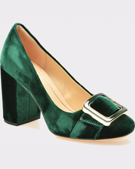 Clarks Pantofi verzi din catifea