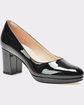 Clarks Pantofi negri din piele naturala lacuita