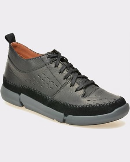 Clarks Pantofi negri din piele naturala