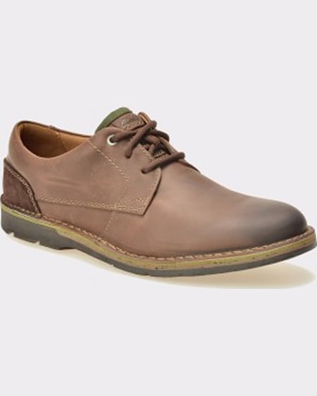 Clarks Pantofi maro din nabuc