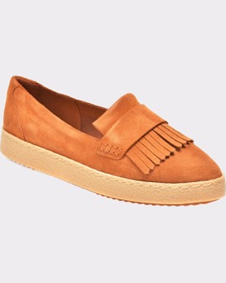 Clarks Espadrile maro din piele intoarsa