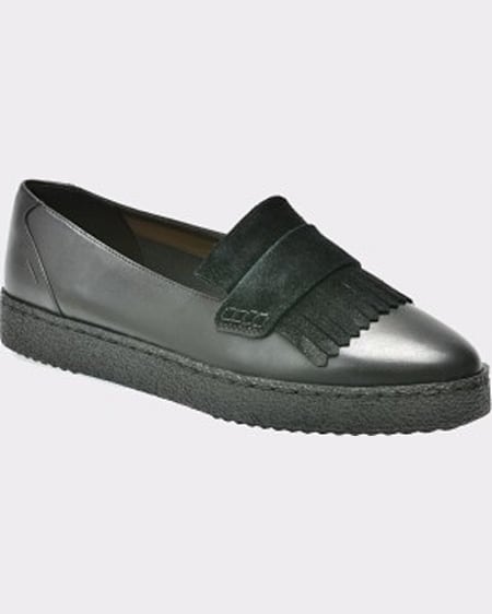 Clarks Espadrile negre din piele naturala