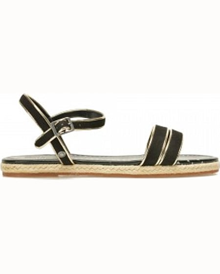 Pepe Jeans Sandale negre din piele ecologica