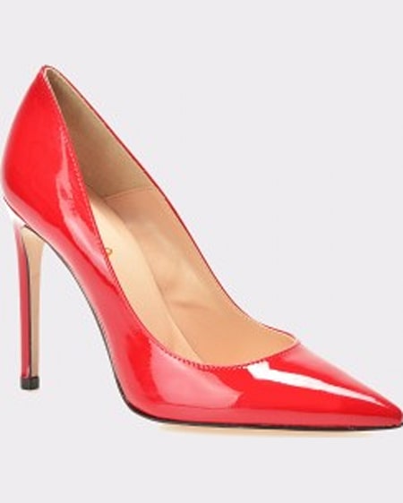 Epica Pantofi rosii din piele naturala lacuita