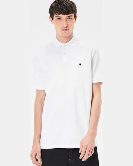 Tricou G-Star Raw polo alb