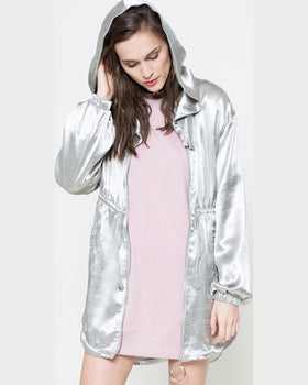 Parka Missguided hanorac argint