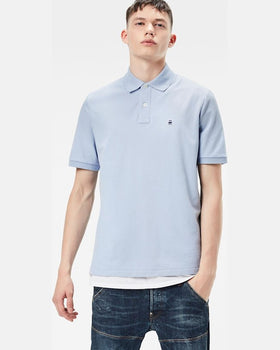 Tricou G-Star Raw polo albastru deschis