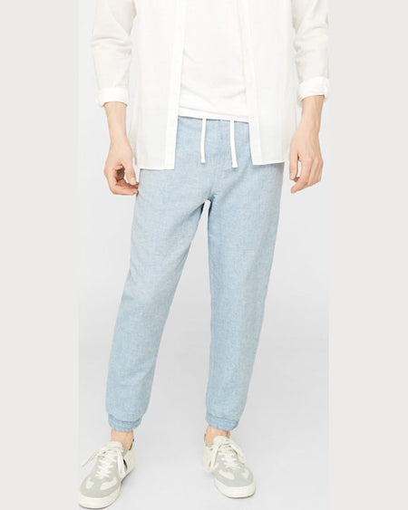Pantaloni Mango vibes albastru deschis