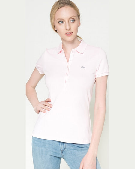 Top Lacoste roz pastelat