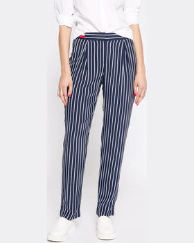 Pantaloni Tommy Hilfiger bleumarin