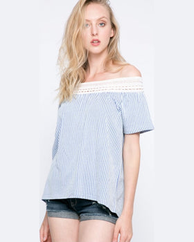 Top Vero Moda laura albastru deschis