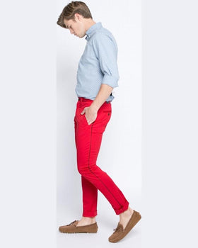 Pantaloni Tommy Hilfiger roșu