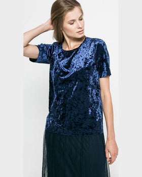 Top Only punti velour bleumarin