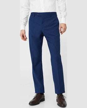 Pantaloni Mango albastru