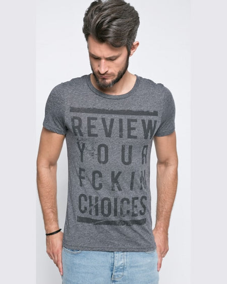 Tricou Review gri