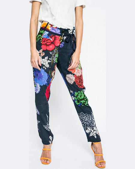 Pantaloni Desigual bleumarin