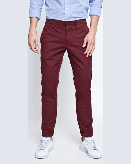 Pantaloni Tommy Hilfiger castaniu