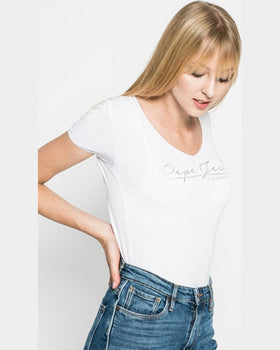 Top Pepe Jeans roberta alb