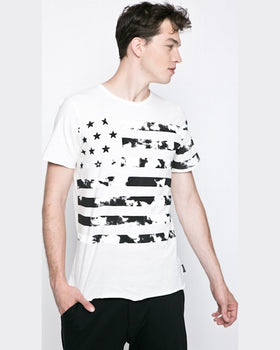 Tricou Jack and Jones flags crem