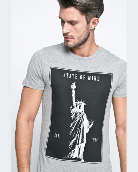 Tricou Jack and Jones negative gri