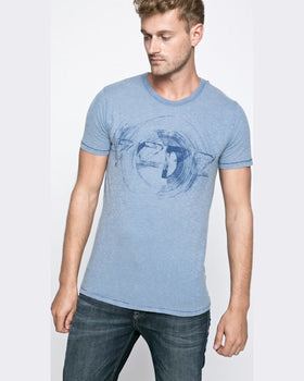 Tricou Pepe Jeans albastru deschis