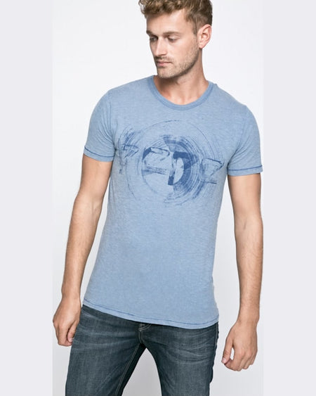 Tricou Pepe Jeans albastru deschis