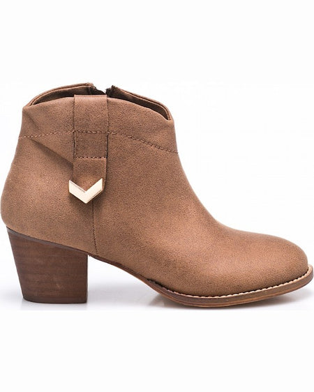 Botine Corina maro auriu