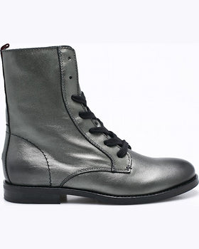 Botine Tommy Hilfiger verde spre gri