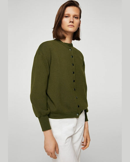 Cardigan Mango pulover tachan verde