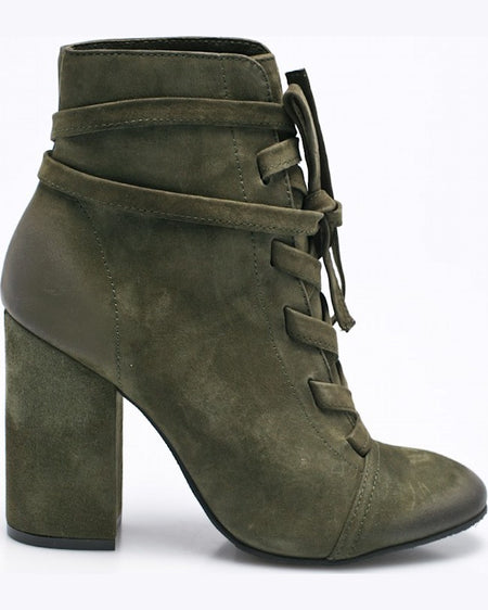 Botine Carinii verde maro