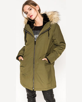 Parka Medicine hanorac grey earth militar