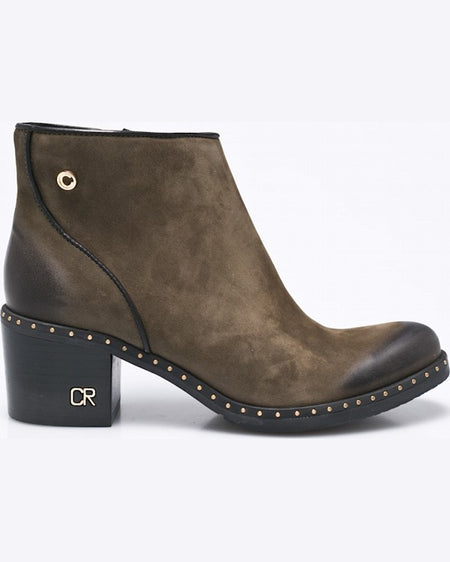 Botine Carinii verde maro