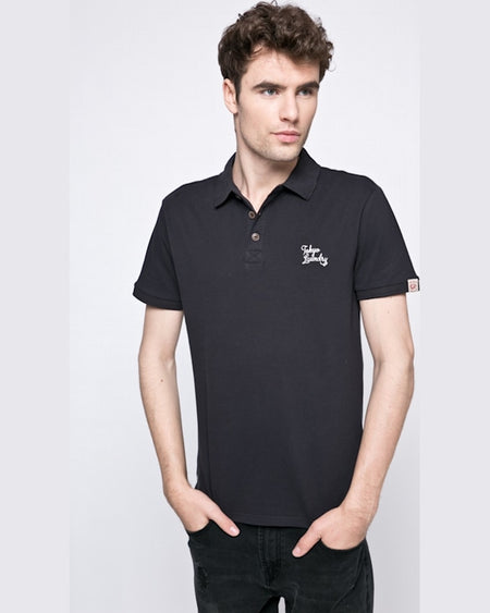 Tricou Tokyo Laundry polo negru cărbune