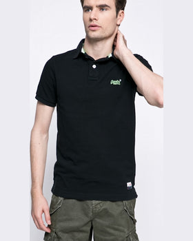 Tricou Superdry superdry polo negru