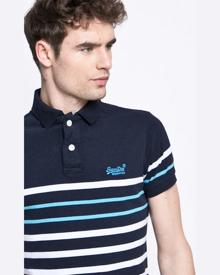 Tricou Superdry superdry polo bleumarin