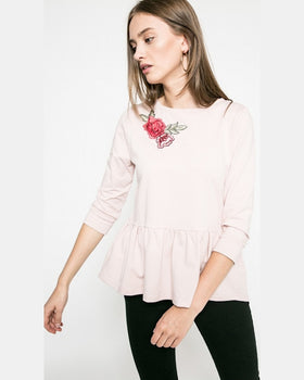 Bluza Answear blossom mood roz murdar