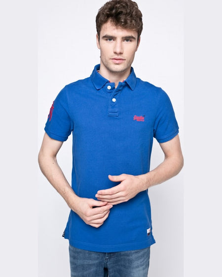 Tricou Superdry superdry polo albastru