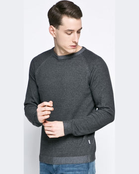 Pulover Jack and Jones negru cărbune