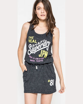 Rochie Superdry superdry negru cărbune