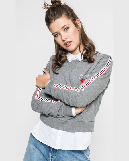 Bluza Tommy Hilfiger gri deschis