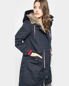 Parka Tommy Hilfiger hanorac cynthia bleumarin