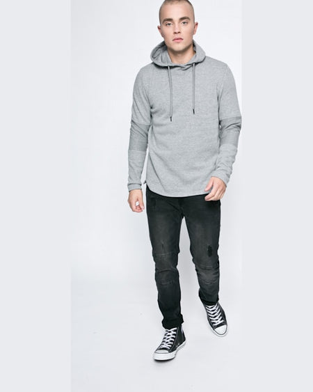 Bluza Jack and Jones gri deschis