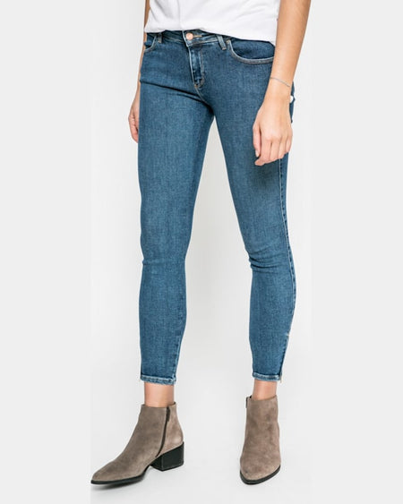 Jeansi Wrangler crop zip bleumarin