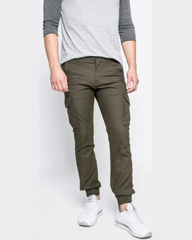 Pantaloni Jack and Jones verde închis