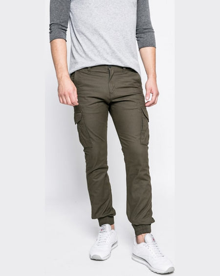 Pantaloni Jack and Jones verde închis