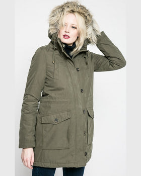 Parka Tommy Hilfiger hanorac verde închis