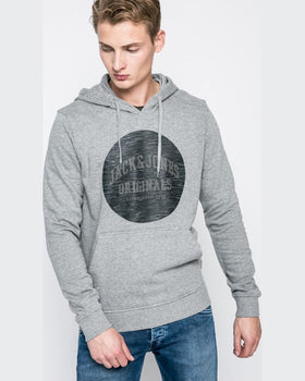 Bluza Jack and Jones gri deschis