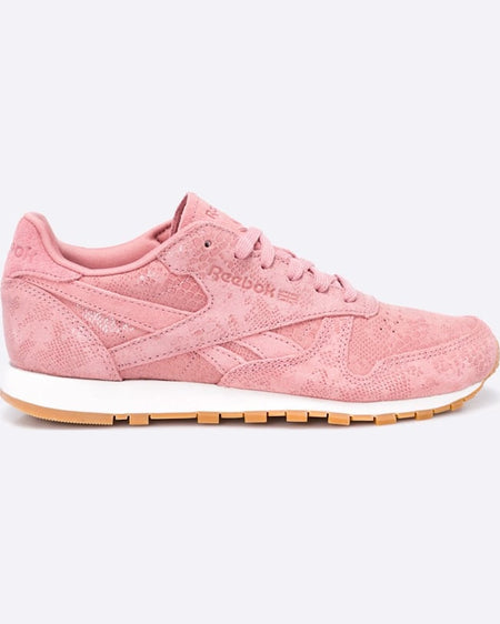 Pantofi Reebok leather clean exotics roz trandafiriu