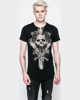 Tricou Religion skull eagle negru